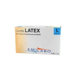 Boite De 100 Gants Latex Pré-poudrés Taille L / 8-9 EMILABO