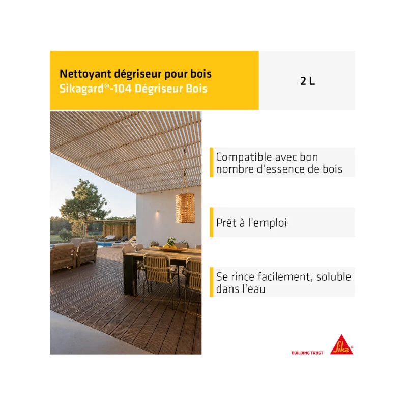 Dégriseur Bois SIKA Sikagard-104 - 2L 5 Dégriseur Bois SIKA Sikagard-104 - 2L – Image 3