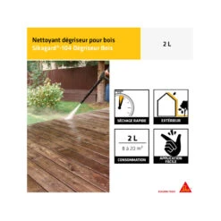 Dégriseur Bois SIKA Sikagard-104 - 2L 12 Dégriseur Bois SIKA Sikagard-104 - 2L -espace-bricolage degriseur bois sika sikagard 104 2l 3