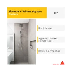 Kit Douche à L'italienne SIKA - Étanchéité Sous Carrelage Sikalastic 260 Stop Aqua - 8m² 9 Kit Douche à L'italienne SIKA - Étanchéité Sous Carrelage Sikalastic 260 Stop Aqua - 8m² -espace-bricolage kit douche a l italienne sika etancheite sous carrelage sikalastic 260 stop aqua 8m 1