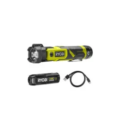 Lampe Torche RYOBI 4V USB Lithium - 640 Lumens - 1 Batterie 2,0Ah - RLP4-120G