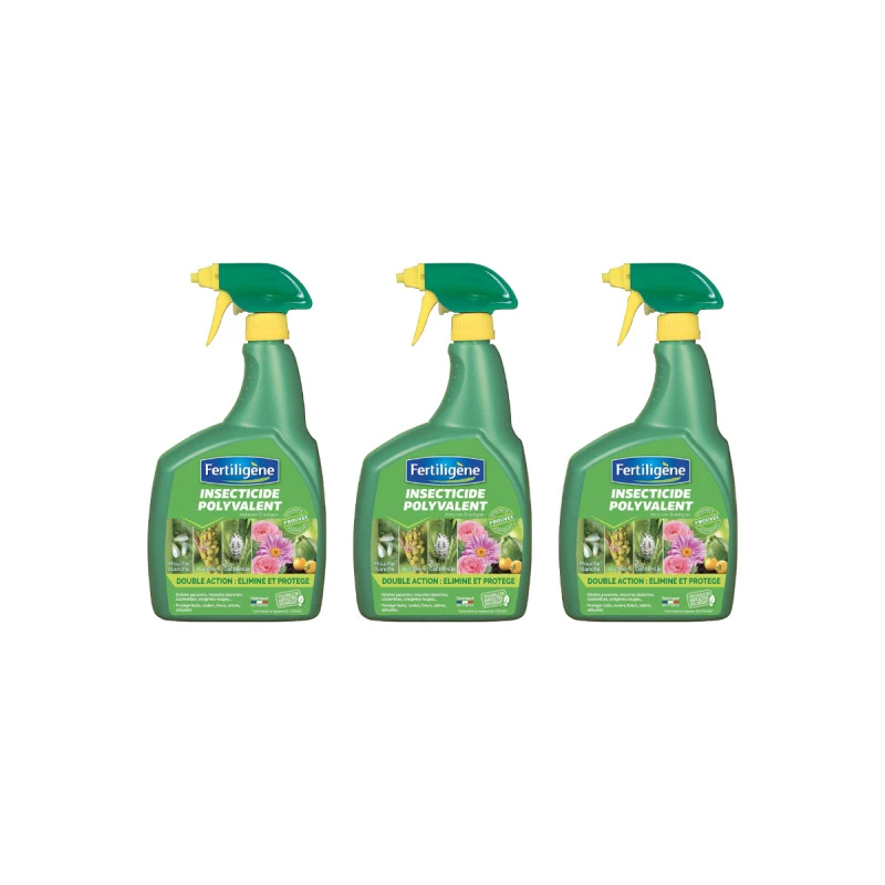 Lot De 3 Insecticides Polyvalents FERTILIGÈNE - 800ml 3 Lot De 3 Insecticides Polyvalents FERTILIGÈNE - 800ml