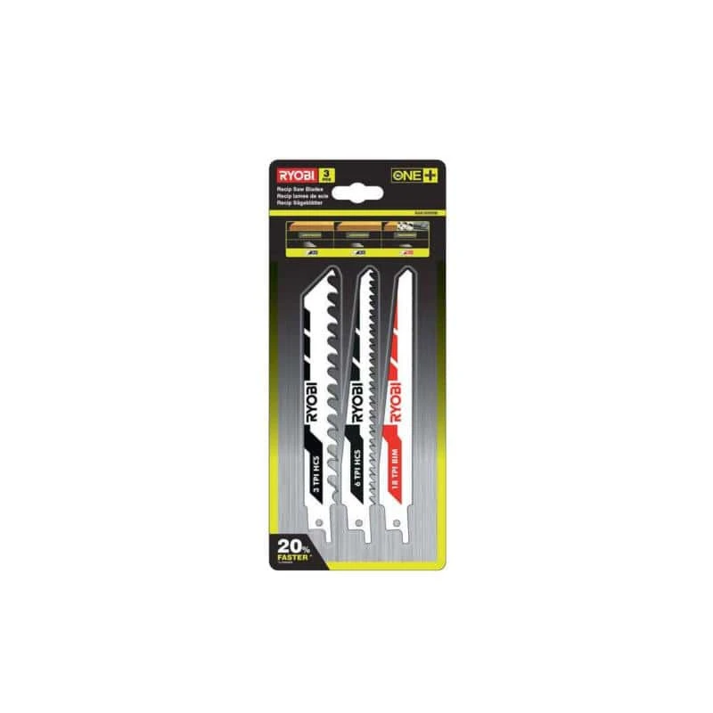 Lot De 3 Lames RYOBI One+ Spéciales Scie Sabre Sans Fil RAK3RBWM 3 Lot De 3 Lames RYOBI One+ Spéciales Scie Sabre Sans Fil RAK3RBWM