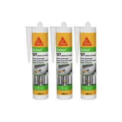Lot De 3 Mastics Acryliques SIKA Sikaseal 107 Joint Et Fissure - Blanc - 300ml