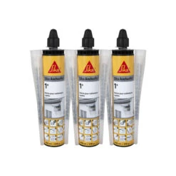 Lot De 3 Résines De Scellement Chimique Rapide SIKA Anchorfix-1 Plus - Ton Pierre - 300ml