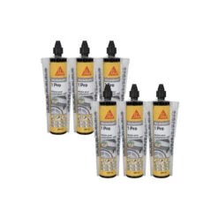 Lot De 6 Résines De Scellement Chimique Rapide SIKA Anchorfix-1 Evolution - Gris - 300ml