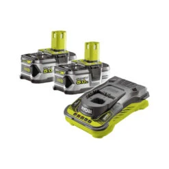 Pack 2 Batteries RYOBI 18V One+ 5.0 Ah LithiumPlus - 1 Chargeur Ultra Rapide 5.0 Ah RC18150-250
