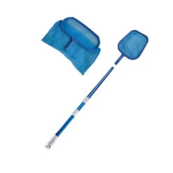 Pack Nettoyage MAREVA Pour Piscine - Manche Télescopique - Epuisette De Fond - Epuisette De Surface