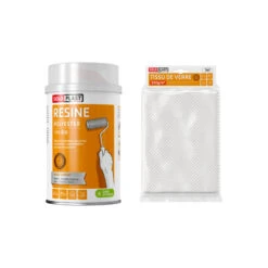 Pack Résine Polyester Type Eco Soloplast 1 Kg - Tissu De Verre Soloplast Roving 300g M2