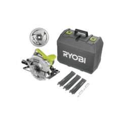 Pack RYOBI Scie Circulaire RCS1600-K2B - 1600W - 66mm - 1 Lame 48 Dents - 1 Lame 24 Dents - Guide De Coupe - RAK03SR