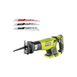 Pack RYOBI - Scie Sabre RRS1801M - 18V One+ Sans Batterie Ni Chargeur - Lot De 3 Lames RAK3RBWM Spéciales Scie Sabre