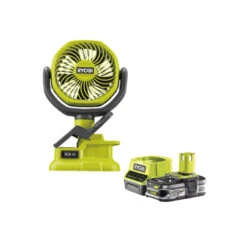 Pack RYOBI Ventilateur à Pince 18V One+ RCF18-0 - 1 Batterie 2.5Ah - 1 Chargeur Rapide RC18120-125