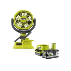 Pack RYOBI Ventilateur à Pince 18V One+ RCF18-0 - 1 Batterie 5.0Ah - 1 Chargeur Rapide RC18120-150