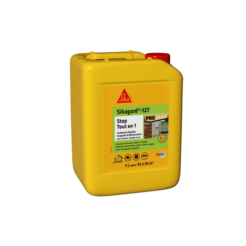 Pack Traitement Et Protection Toiture SIKA - Sikagard-127 Stop Tout En 1 5L - Sikagard-223 Protecteur Toiture 5L 4 Pack Traitement Et Protection Toiture SIKA - Sikagard-127 Stop Tout En 1 5L - Sikagard-223 Protecteur Toiture 5L – Image 2