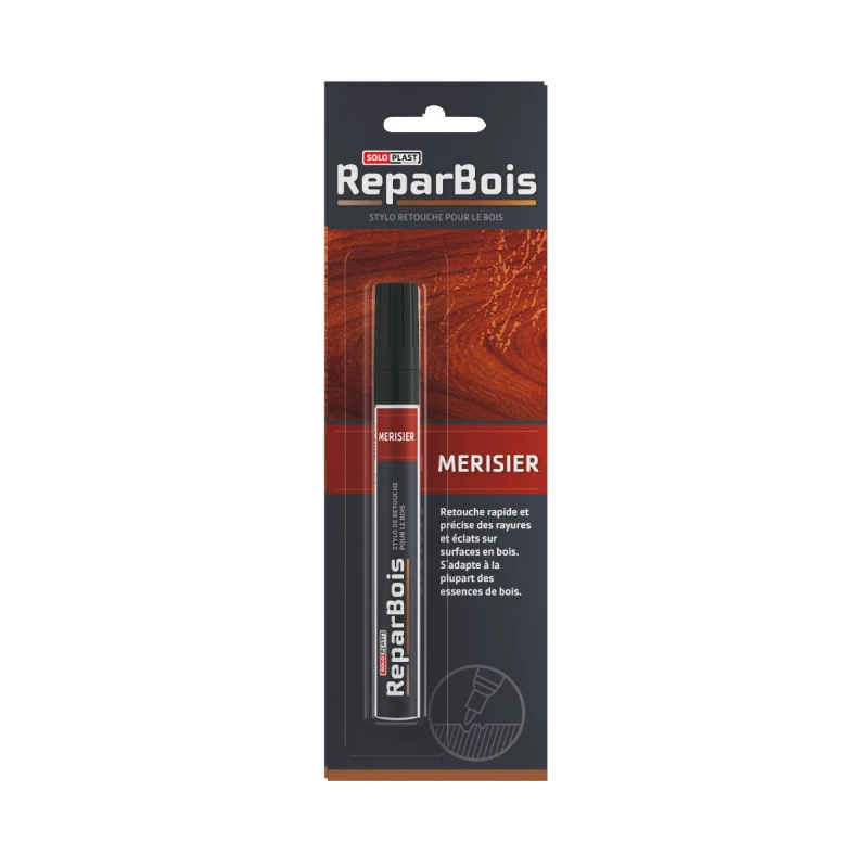 Stylo Retouche Bois SOLOPLAST - Merisier - 4ml 3 Stylo Retouche Bois SOLOPLAST - Merisier - 4ml
