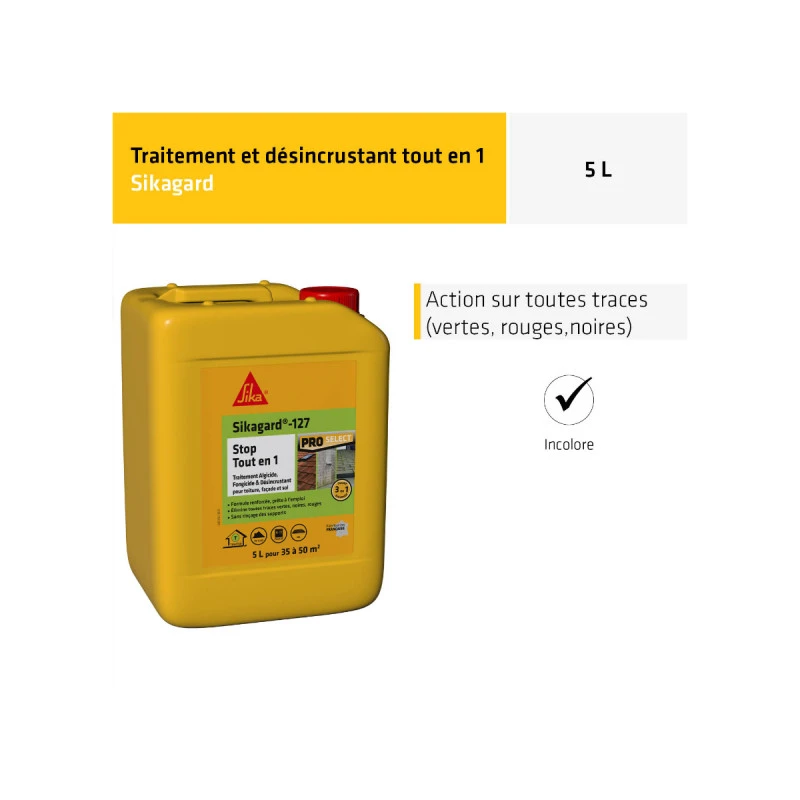 Traitement Curatif Et Désincrustant SIKA - Sikagard-127 Stop Tout En 1 - 5L 4 Traitement Curatif Et Désincrustant SIKA - Sikagard-127 Stop Tout En 1 - 5L – Image 2